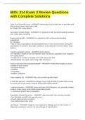 BIOL 214 Exam 2 Review Questions with Complete Solutions
