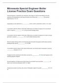 Minnesota Special Engineer Boiler License Practice Exam Questions