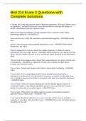 Biol 214 Exam 3 Questions with Complete Solutions