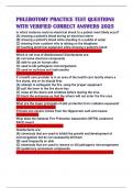 PHLEBOTOMY PRACTICE TEST QUESTIONS WITH VERIFIED CORRECT ANSWERS 2025 