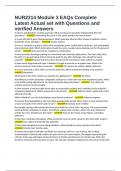 NUR2214 Module 3 EAQs Complete Latest Actual set with Questions and verified Answers