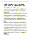 NUR2214 Module 6 EAQs Complete Latest Actual set with Questions and verified&sol;correct Answers