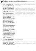 HESI Prep - Health Assessment Practice Questions