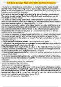 ATI Safe Dosage Test with 100&percnt; Verified Answers