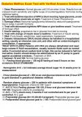 Diabetes Mellitus Exam Test with Verified Answers Graded A&plus;