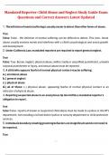 Mandated Reporter&colon; Child Abuse and Neglect Study Guide Exam  Questions and Correct Answers Latest Updated