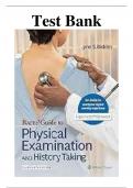 Bates&rsquo; Guide To Physical Examination and History Taking  13th Edition Bickley Test Bank