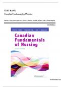 Test Bank for Canadian Fundamentals of Nursing 6th Edition by Potter&comma; All chapters 1-48 Covered&comma;Verified Questions & Answers &vert;&vert;COMPLETE GUIDE A&plus;&period;