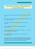 AIS Exam 1 Chapters 1-4 Questions and Answers 100&percnt; Pass