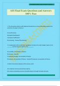 AIS Final Exam Questions and Answers 100&percnt; Pass