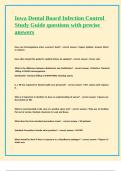 Iowa Dental Board Infection Control Study Guide questions with precise answers 