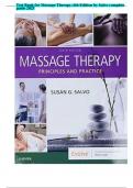 Test Bank for Massage Therapy&comma; 6th Edition by Salvo complete