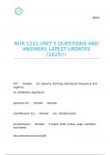 NUR 1211 UNIT 5 QUESTIONS AND ANSWERS LATEST UPDATES &lpar;2025&rpar;&excl;&excl;