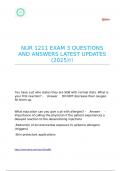 NUR 1211 EXAM 3 QUESTIONS AND ANSWERS LATEST UPDATES &lpar;2025&rpar;&excl;&excl;