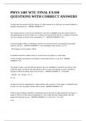 PHYS 1401 WTC FINAL EXAM QUESTIONS WITH CORRECT ANSWERS&period;
