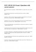 WTC SPCH 1315 Exam 2 Questions with correct answers&period;