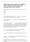 Modern Real Estate Practice 21st Edition - Unit 3&colon; Interests in Real Estate Exam Questions And Correct Answers&period;