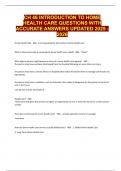 CH 46 INTRODUCTION TO HOME HEALTH CARE QUESTIONS WITH ACCURATE ANSWERS UPDATED 2025