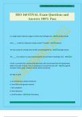 BIO 160 FINAL Exam Questions and Answers 100&percnt; Pass