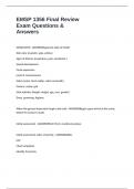 EMSP 1356 Final Review Exam Questions & Answers