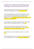 LETRS UNIT 1-4 POST TEST QUESTIONS AND ANSWERS LATEST 2025-2026 EXAM UPDATE