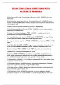 PS381 FINAL EXAM QUESTIONS WITH ACCURATE ANSWERS 