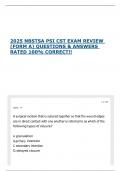 2025 NBSTSA PSI CST EXAM REVIEW &lpar;FORM A&rpar; QUESTIONS & ANSWERS RATED 100&percnt; CORRECT&excl;&excl;