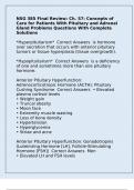 NSG 385 Final Review&colon; Ch&period; 57&colon; Concepts of Care for Patients With Pituitary and Adrenal Gland Problems Questions With Complete Solutions