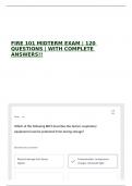 FIRE 101 MIDTERM EXAM &vert; 120 QUESTIONS &vert; WITH COMPLETE ANSWERS&excl;&excl;
