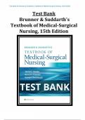 TEST BANK BRUNNER & SUDDARTH&rsquo;S TEXTBOOK OF MEDICAL-SURGICAL NURSING 15TH Edition&period; 2024&vert;25 &vert; ultimate guide graded A&plus; &comma;guaranteed pass&excl;&excl;