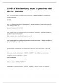 Medical biochemistry exam 2 questions with correct answers&period;