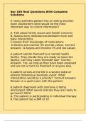 NUR180&sol; NUR 180 Hondros College School Of Nursing -Nur 180 final Questions With Complete Solutions&period;