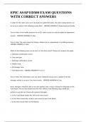 EPIC ASAP ED500 EXAM QUESTIONS WITH CORRECT ANSWERS&period;