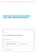 EMGM 106 FINAL EXAM QUESTIONS WITH 100&percnt; VERIFIED ANSWERS&excl;&excl;