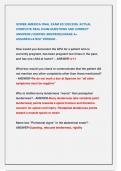 SCRIBE AMERICA FINAL EXAM ED 2025&sol;2026 &sol;ACTUAL  COMPLETE REAL EXAM QUESTIONS AND CORRECT  ANSWERS &lpar;VERIFIED ANSWERS&rpar;&sol;GRADE A&plus;  ASSURED&sol;LATEST VERSION 