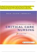 Test bank for Introduction to critical care nursing 7th edition by Mary Lou Sole&comma; Deborah Goldenberg Klein All Chapters 1-21 Complete