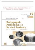 Test Bank for Bontragers Textbook of Radiographic Positioning and Related Anatomy 10th Edition by Lampignano
