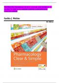 Test Bank for Pharmacology Clear and Simple&colon; A Guide to Drug Classifications and Dosage Calculations&comma; 4th Edition