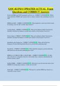 GOC-KUP2&sol;1 UPDATED ACTUAL  Exam  Questions and CORRECT Answers 