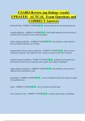 USABO-Review &lpar;ap biology vocab&rpar;  UPDATED   ACTUAL  Exam Questions and  CORRECT Answers 