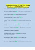 Usabo Cell Biology UPDATED     Exam  Questions and CORRECT Answers 
