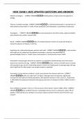 HSOC EXAM 1 2025 UPDATED QUESTIONS AND ANSWERS