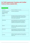 ESL TEXES Supplemental &sol; Questions with Certified Solutions&sol; Newly Updated 2025&period;  