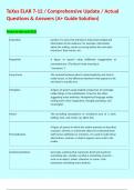 TeXes ELAR 7-12 &sol; Comprehensive Update &sol; Actual Questions & Answers &lpar;A&plus; Guide Solution&rpar;  Terms in this set &lpar;352&rpar; Exposition&Tab;portion of a story that introduces important background information to the audience&semi; for example&comma; information about the setting&comma; ev