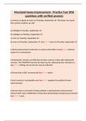 Maryland Home Improvement - Practice Test &lpar;PSI&rpar; questions with verified answers