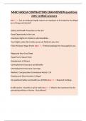 MHIC NASCLA CONTRACTORS EXAM REVIEW questions with verified answers