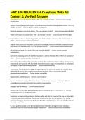 MKT 100 FINAL EXAM Questions With All Correct & Verified Answers