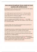 Iowa commercial applicator license sample test &lpar;core&rpar; questions with verified answers
