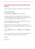 Union Pacific conductor final Exam Questions And  Answers