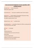 Iowa Commercial Applicator License questions with verified answers&period;